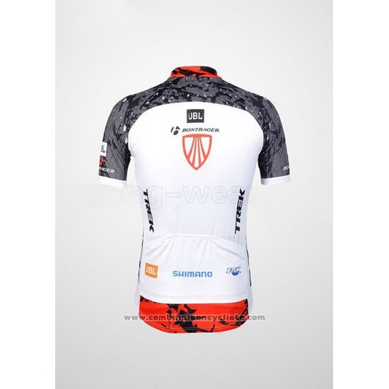 2012 Maillot Cyclisme Trek Blanc et Gris Manches Courtes et Cuissard